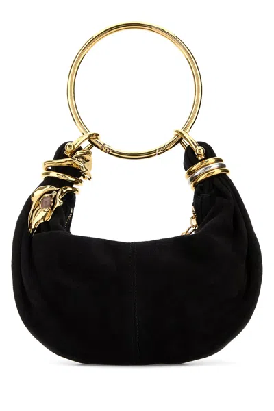 Chloé Chloe Black Suede Mini Bracelet Handbag