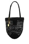 Chloé Small Summer Banana Shopping Raffia Beach Bag In Black
