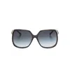 Chloé Aly Square-framed Sunglasses In Black