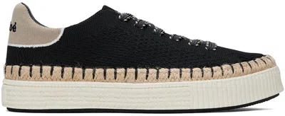 Chloé Black Telma Sneakers In 00d Jet Black