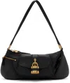 Chloé The 99 Embellished Textured-leather Shoulder Bag In 001 Black