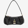 Chloé The 99 Embellished Textured-leather Shoulder Bag In Black