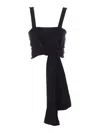 Chloé Crop Top With Ties In Black