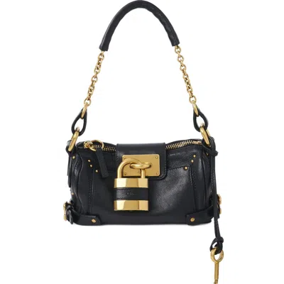 Chloé Black Leather Small Paddington Shoulder Bag