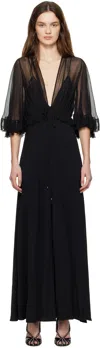 Chloé Maxikleid Mit V-ausschnitt In 001 Black