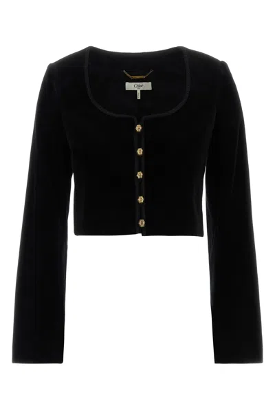 Chloé Chloe Black Velvet Blazer