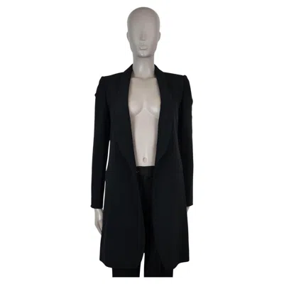 Pre-owned Chloé Chloe Black Viscose 2012 Shawl Collar Long Blazer Jacket 34 Xs