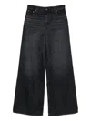 Chloé Wide-leg Denim Trousers With Belt Loops In Black
