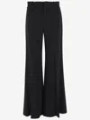 Chloé Wide-leg Tailored Trousers With Structured Waistband In Black
