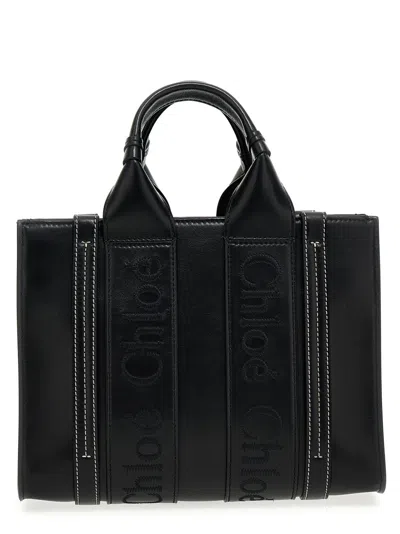 Chloé Black Woody Small Satchel Bag