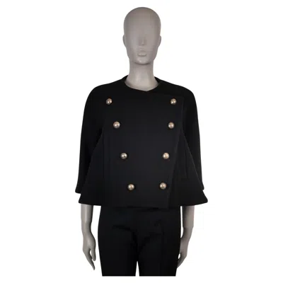 Pre-owned Chloé Chloe Black Wool 2015 Double Breasted Cropped Jacket 36 Xs