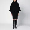 CHLOÉ CHLOÉ BLACK WOOL AND CASHMERE CAPE COAT