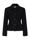 Chloé Black Wool Blend Bouclette Jacket In Black