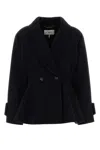 Chloé Chloe Women Short Coat With Ruffles In Black