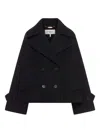 Chloé Overszied Double-breasted Wool-blend Jacket In Black