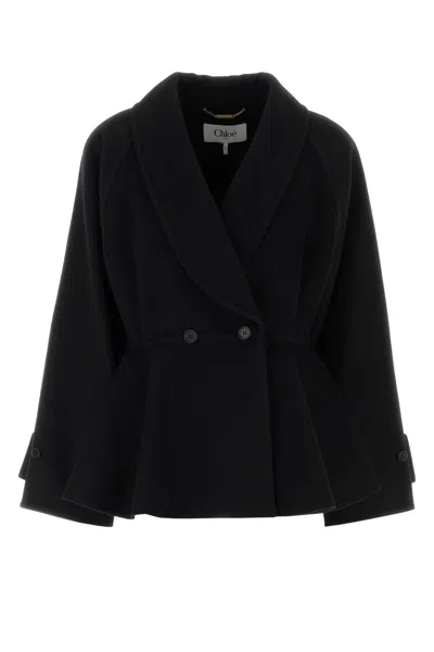 CHLOÉ BLACK WOOL COAT