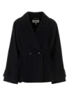 Chloé Chloe Women Short Coat With Ruffles In Black