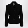 Chloé Chic Virgin Wool Stretch Jacket With Soft Cotton-viscose Lining In Black
