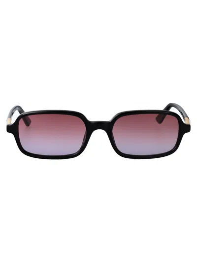 Chloé Black-black-red Acetate Sunglasses
