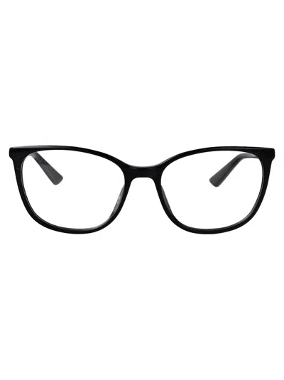Chloé Black-black-transparent Acetate Glasses In White