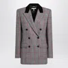 Chloé Black/white Checkered Double-breasted Blazer