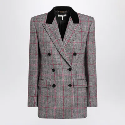 Chloé Black/white Checkered Double-breasted Blazer