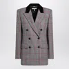 Chloé Chloe Embroidered Wool Blazer In Gray