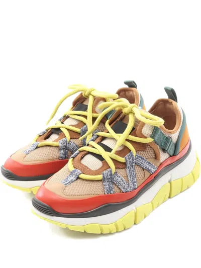 Pre-owned Chloé Blake Sneakers In Brown