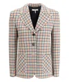 Chloé Chloe Checked Wool-blend Blazer In Neutral