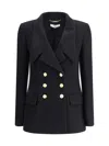Chloé Cascade-lapel Double-breasted Boucle Jacket In Black