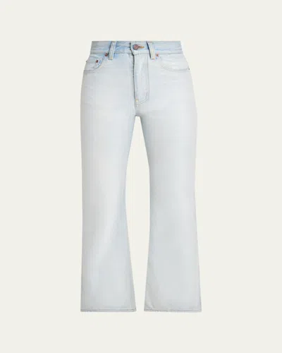 Chloé Bleached Cotton Denim Jeans In Blue