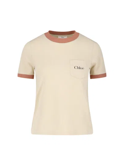 CHLOÉ "BLOSSOM" LOGO T-SHIRT