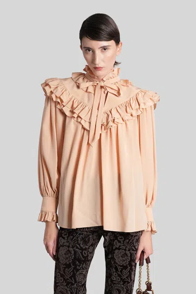 CHLOÉ BLOUSE IN ROSE-PINK SILK