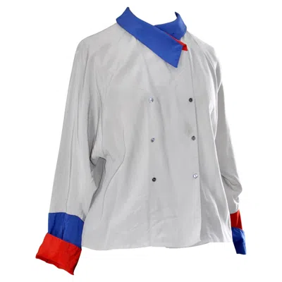 Pre-owned Chloé Chloe Blouse Military Inspired In Gray
