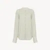 CHLOÉ BLOUSE OVERSIZE EN SOIE FEMME BLEU TAILLE 38 100% SOIE, TROCHUS NILOTICUS, FARMED, COO INDONESIA