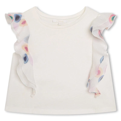 Chloé Kids' Blouse With Ruffles In White