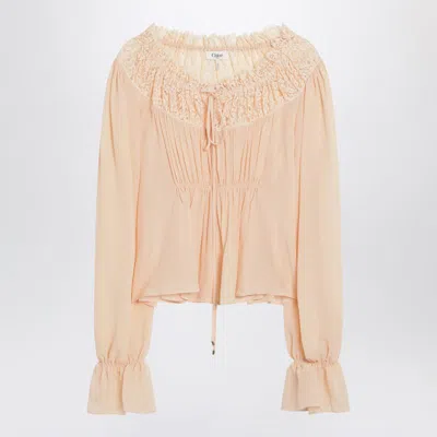 CHLOÉ CHLOÉ BLOUSE WITH TIE IN GEORGETTE