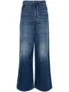 Chloé Wide-leg Denim Jeans With High Waist And Five-pocket Design In Blue