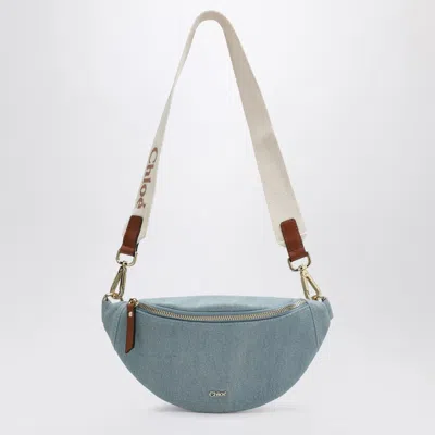 Chloé Chloe Blue Denim Belt Bag Women In Metallic