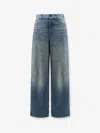 Chloé Blue Denim Jeans With Logo Label On The Back In Blue