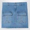 Chloé Blue Denim Mini Skirt In Blue