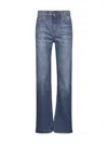Chloé Women Blue Denim Straight Jeans In Multi