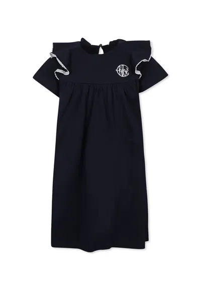 Chloé Kids' Blue Dress For Girl With Logo
