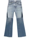 Chloé Patchwork Rigid High-rise Flared-leg Jeans In Blue