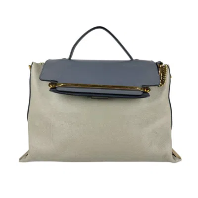 Pre-owned Chloé Blue Gray Leather Shoulder Bag ()