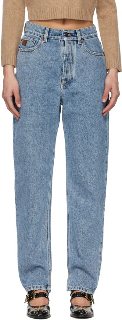 Chloé Blue High-rise Tapered Jeans