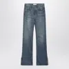 Chloé Logo Patch Washed Jeans In Blue