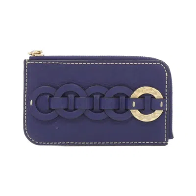 Pre-owned Chloé Blue Leather Coin Purse/coin Case ()