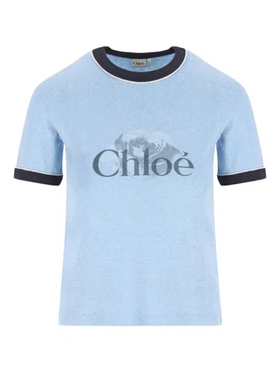 Chloé Blue Logo T-shirt