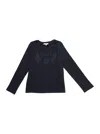 Chloé Logo-embroidered Cotton T-shirt In Blu
